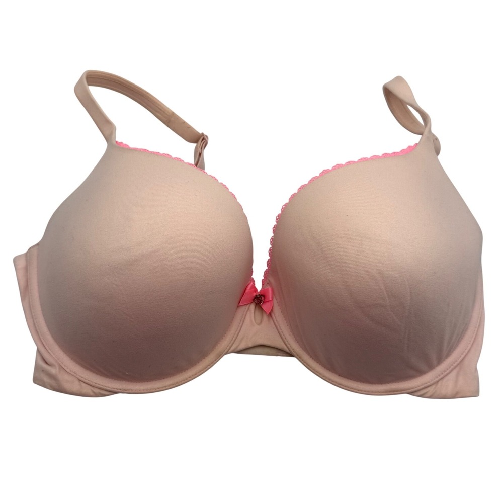 Victoria Secret Body Perfect‎ Shape Bra 34DDD Peach Pink Nude T Shirt Push Up